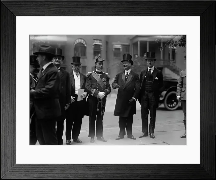 Framed Print : Italian Commission To U.S. - Ferdinand, Prince of Udine, Center; Ambassador Macchi Di Cell... 1917. Creator: Harris & Ewing. Italian Commission To U.S. - Ferdinand, Prince of Udine, Center; Ambassador Macchi Di Cell... 1917 Framed Print : Italian Commission To U.S. - Ferdinand, Prince of Udine, Center; Ambassador Macchi Di Cell... 1917. Creator: Harris & Ewing. Italian Commission To U.S. - Ferdinand, Prince of Udine, Center; Ambassador Macchi Di Cell... 1917