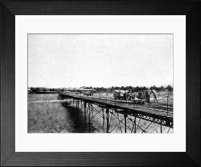 Framed Print : Grand Bassam. Le wharf; L'Ouest Africain, 1914. Creator: Unknown Framed Print : Grand Bassam. Le wharf; L'Ouest Africain, 1914. Creator: Unknown