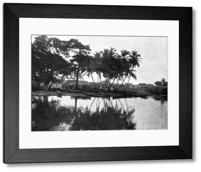 Framed Print : Grand Lahou et sa lagune; L'Ouest Africain, 1914. Creator: Unknown Framed Print : Grand Lahou et sa lagune; L'Ouest Africain, 1914. Creator: Unknown