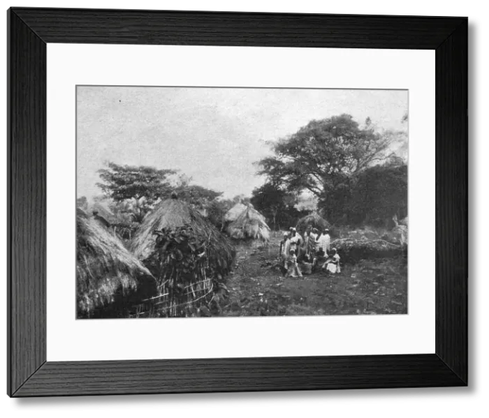 Framed Print : Un village sur la riviere Agou. Le Togo; L'Ouest Africain, 1914. Creator: Unknown Framed Print : Un village sur la riviere Agou. Le Togo; L'Ouest Africain, 1914. Creator: Unknown