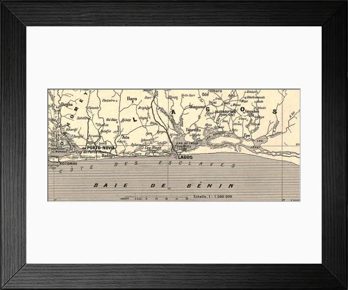 Framed Print : Chapelet lagunaire du golfe de Guinee; L'Ouest Africain, 1914. Creator: Unknown Framed Print : Chapelet lagunaire du golfe de Guinee; L'Ouest Africain, 1914. Creator: Unknown