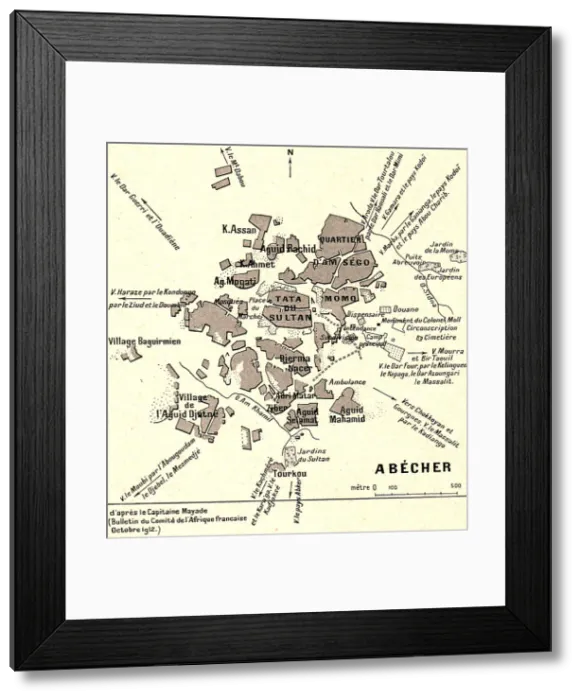 Framed Print : Un plan de grande ville soudanaise: Abecher; L'Ouest Africain, 1914. Creator: Unknown Framed Print : Un plan de grande ville soudanaise: Abecher; L'Ouest Africain, 1914. Creator: Unknown