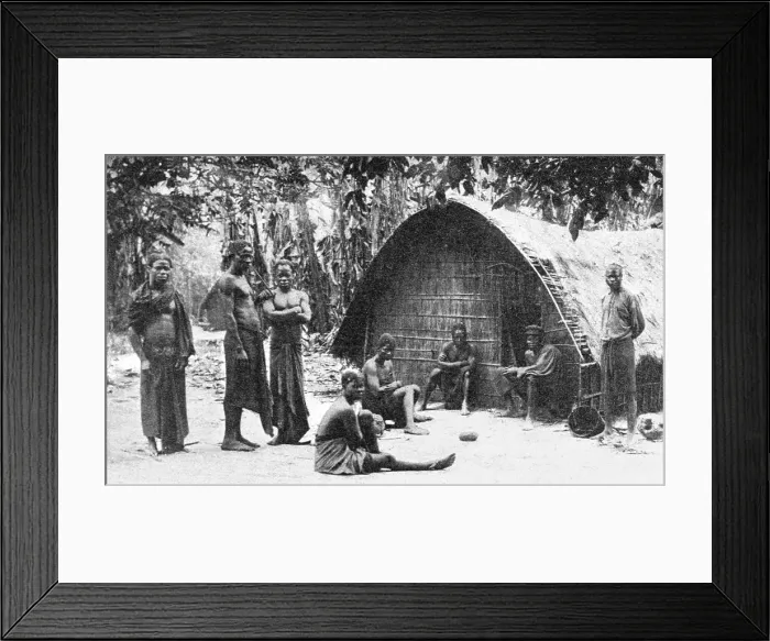 Framed Print : Famille Bateke; L'Ouest Africain, 1914. Creator: Unknown Framed Print : Famille Bateke; L'Ouest Africain, 1914. Creator: Unknown