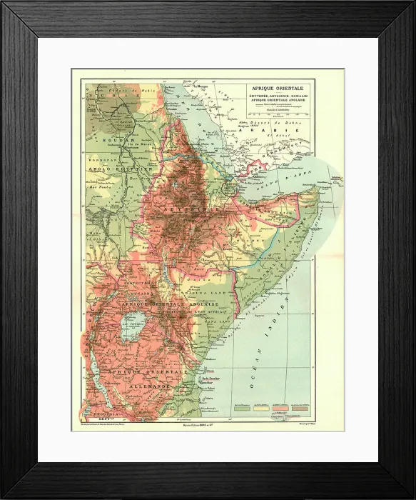 Framed Print : Afrique Orientale; Le Nord-Est Africain, 1914. Creator: Unknown Framed Print : Afrique Orientale; Le Nord-Est Africain, 1914. Creator: Unknown