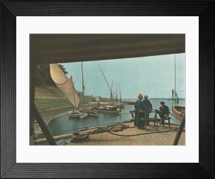 Framed Print : Les berges du Nil a Ouadi-Halfa; Le Nord-Est Africain, 1914. Creator: Jules Gervais-Courtellemont Framed Print : Les berges du Nil a Ouadi-Halfa; Le Nord-Est Africain, 1914. Creator: Jules Gervais-Courtellemont