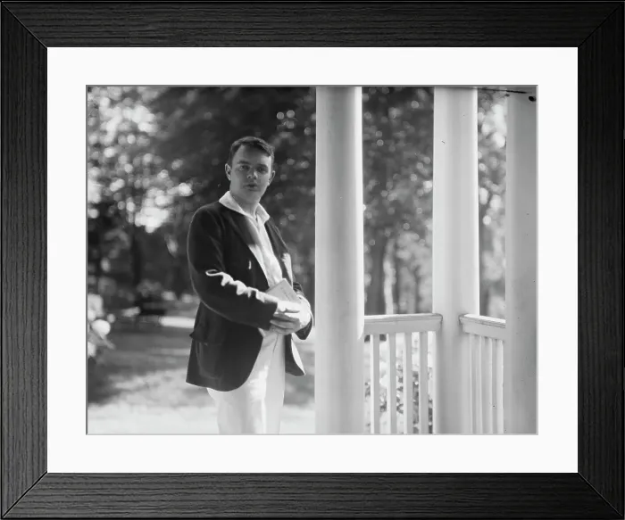 Framed Print : Leslie, Margeurite, friend of, standing on a porch, 1917 Aug. 18. Creator: Arnold Genthe Framed Print : Leslie, Margeurite, friend of, standing on a porch, 1917 Aug. 18. Creator: Arnold Genthe