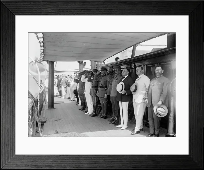 Framed Print : Josephus Daniels in Group On Ship, 1917 or 1918. Creator: Harris & Ewing. Josephus Daniels in Group On Ship, 1917 or 1918. Creator: Harris & Ewing Framed Print : Josephus Daniels in Group On Ship, 1917 or 1918. Creator: Harris & Ewing. Josephus Daniels in Group On Ship, 1917 or 1918. Creator: Harris & Ewing