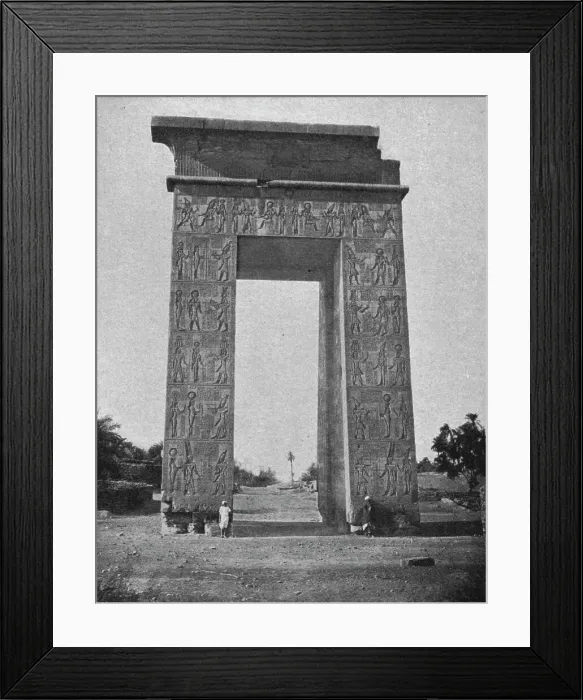 Framed Print : Karnak. Le temple de Ramses IV. Porte triomphale; Le Nord-Est Africain, 1914. Creator: Felix Bonfils Framed Print : Karnak. Le temple de Ramses IV. Porte triomphale; Le Nord-Est Africain, 1914. Creator: Felix Bonfils