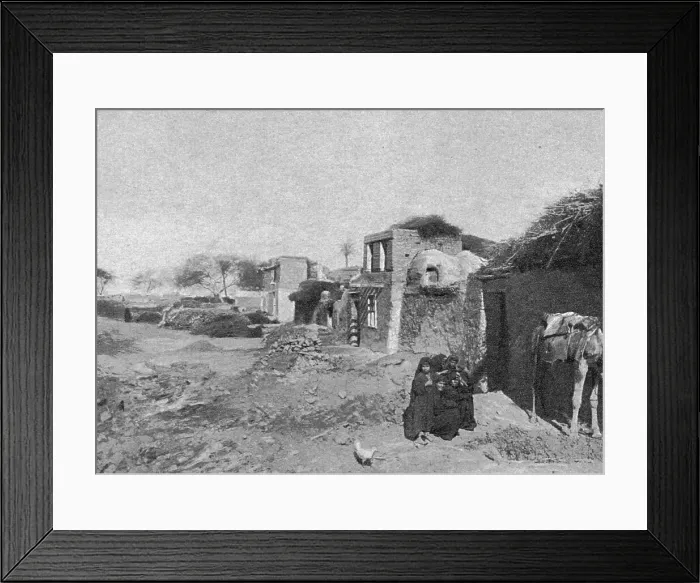 Framed Print : Un village de fellahs; Le Nord-Est Africain, 1914. Creator: Jules Gervais-Courtellemont Framed Print : Un village de fellahs; Le Nord-Est Africain, 1914. Creator: Jules Gervais-Courtellemont