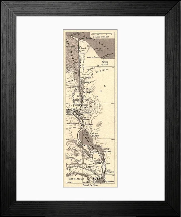 Framed Print : Canal de Suez; Le Nord-Est Africain, 1914. Creator: Unknown Framed Print : Canal de Suez; Le Nord-Est Africain, 1914. Creator: Unknown