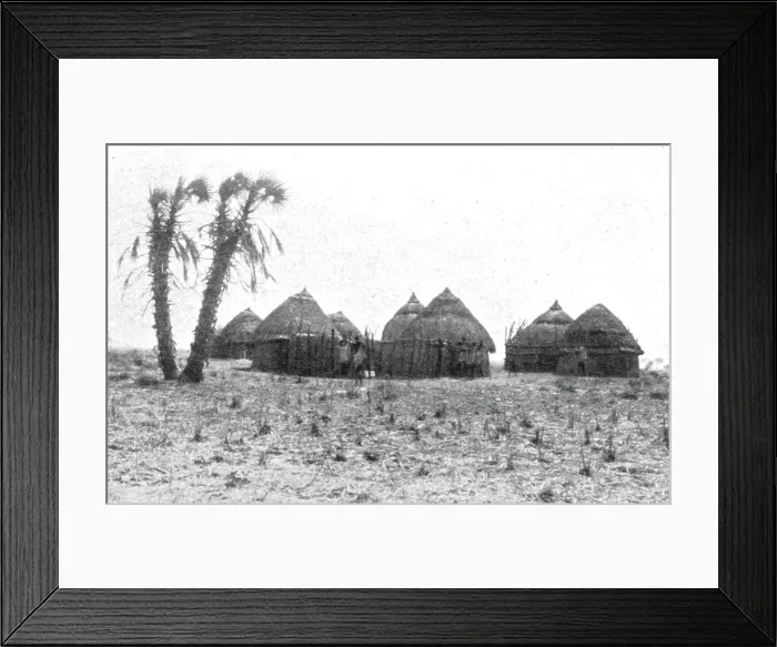 Framed Print : Un village de Chillouks; Le Nord-Est Africain, 1914. Creator: Unknown Framed Print : Un village de Chillouks; Le Nord-Est Africain, 1914. Creator: Unknown
