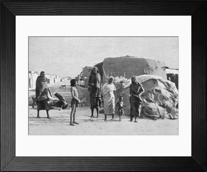Framed Print : Le village negre d'Omdourman; Le Nord-Est Africain, 1914. Creator: Unknown Framed Print : Le village negre d'Omdourman; Le Nord-Est Africain, 1914. Creator: Unknown