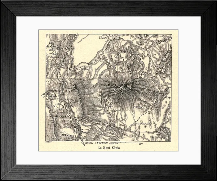Framed Print : Le Mont Kenia; Le Nord-Est Africain, 1914. Creator: Unknown Framed Print : Le Mont Kenia; Le Nord-Est Africain, 1914. Creator: Unknown