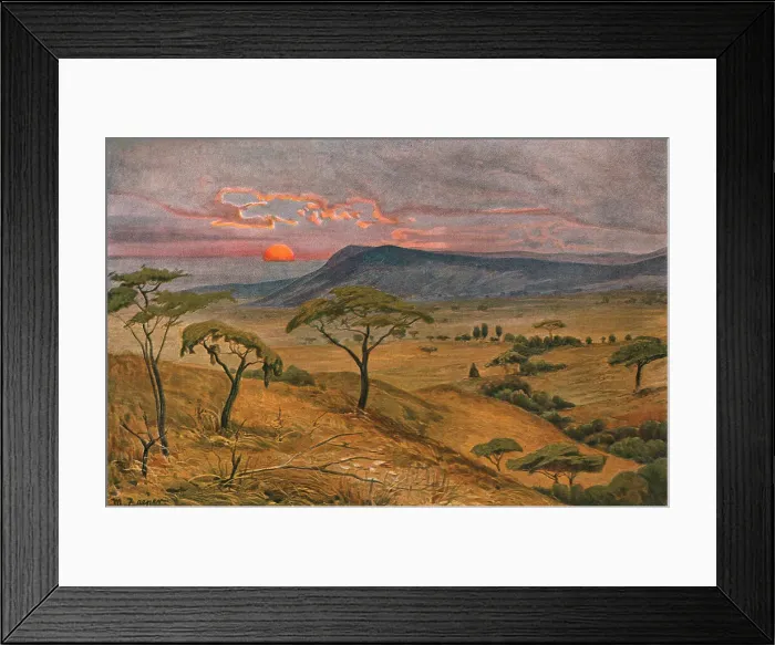 Framed Print : Vue des steppes du Massai; Le Nord-Est Africain, 1914. Creator: Unknown Framed Print : Vue des steppes du Massai; Le Nord-Est Africain, 1914. Creator: Unknown