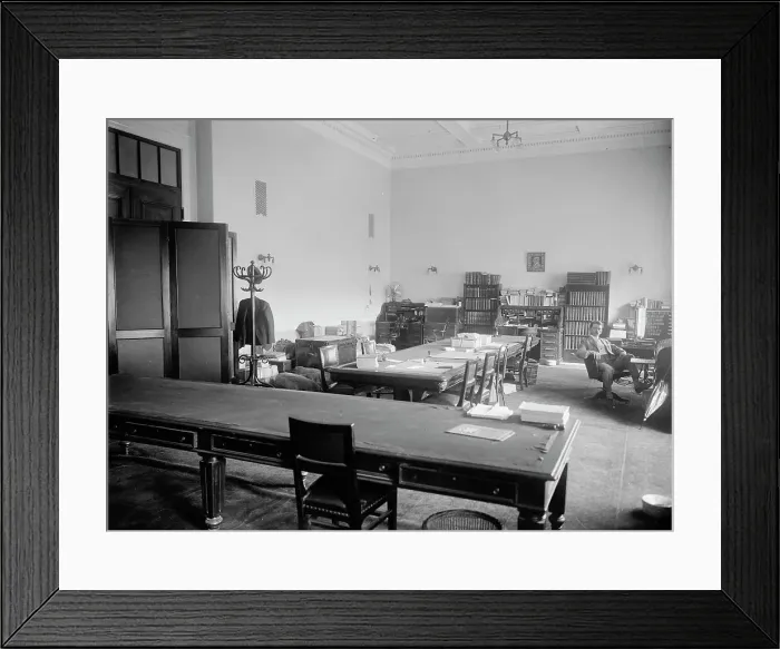 Framed Print : House Office Building - Interior, 1913. Creator: Harris & Ewing. House Office Building - Interior, 1913. Creator: Harris & Ewing Framed Print : House Office Building - Interior, 1913. Creator: Harris & Ewing. House Office Building - Interior, 1913. Creator: Harris & Ewing