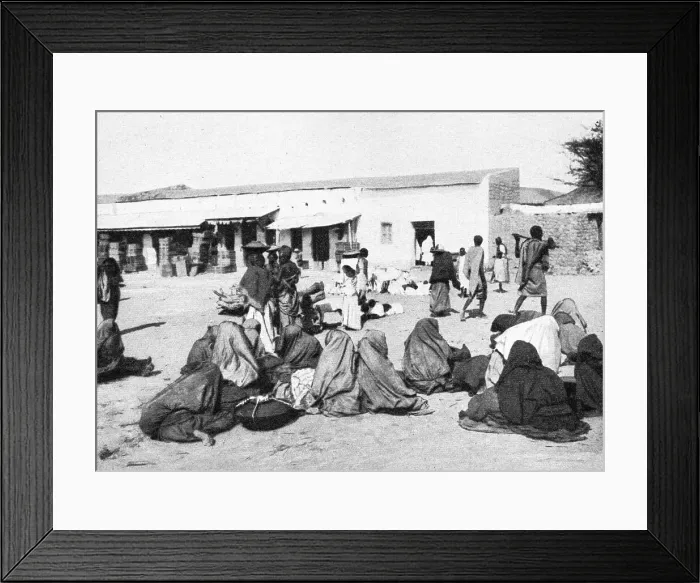 Framed Print : Un coin du marche indigene de Magdala; Le Nord-Est Africain, 1914. Creator: Unknown Framed Print : Un coin du marche indigene de Magdala; Le Nord-Est Africain, 1914. Creator: Unknown