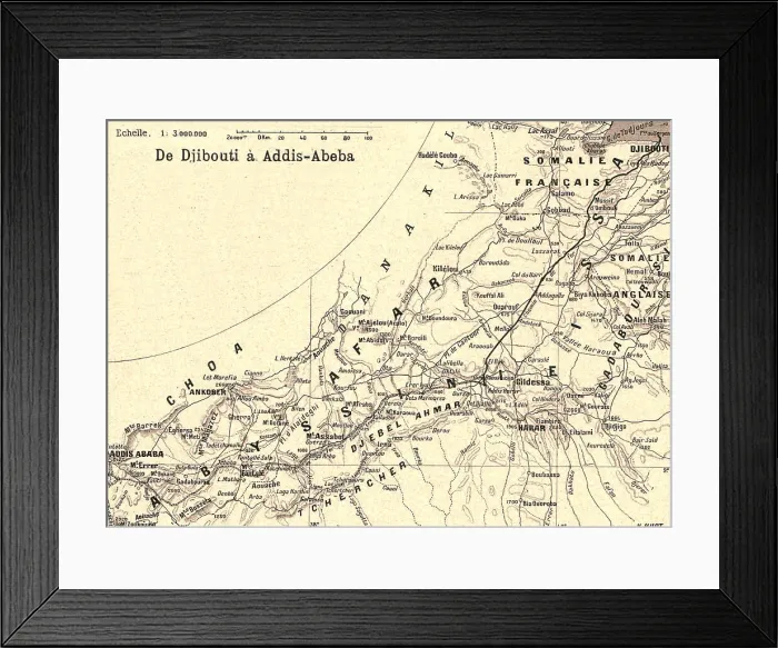 Framed Print : De Djibouti a Addis-Abeba; Le Nord-Est Africain, 1914. Creator: Unknown Framed Print : De Djibouti a Addis-Abeba; Le Nord-Est Africain, 1914. Creator: Unknown