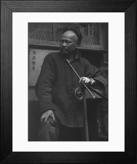 Framed Print : The shoe maker, Chinatown, San Francisco, between 1896 and 1906. Creator: Arnold Genthe Framed Print : The shoe maker, Chinatown, San Francisco, between 1896 and 1906. Creator: Arnold Genthe