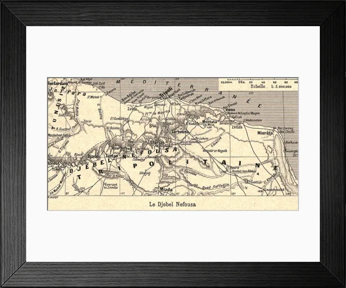 Framed Print : Le Djebel Nefousa; Le Nord-Est Africain, 1914. Creator: Unknown Framed Print : Le Djebel Nefousa; Le Nord-Est Africain, 1914. Creator: Unknown
