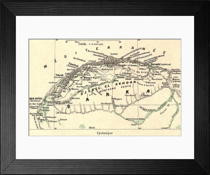 Framed Print : Cyrenaique; Le Nord-Est Africain, 1914. Creator: Unknown Framed Print : Cyrenaique; Le Nord-Est Africain, 1914. Creator: Unknown