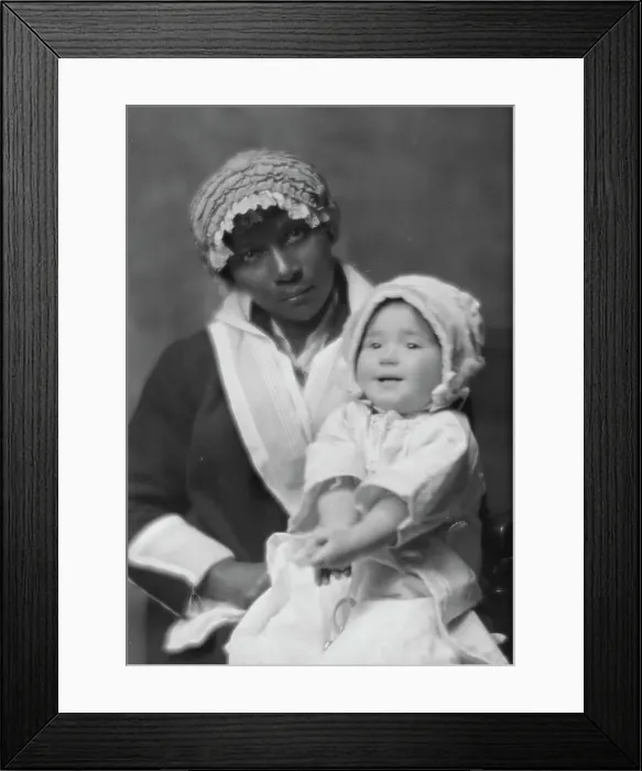 Framed Print : Bates, Blanche, Miss (Mrs. George Creel), baby of, portrait photograph, 1914 Nov. 18. Creator: Arnold Genthe Framed Print : Bates, Blanche, Miss (Mrs. George Creel), baby of, portrait photograph, 1914 Nov. 18. Creator: Arnold Genthe