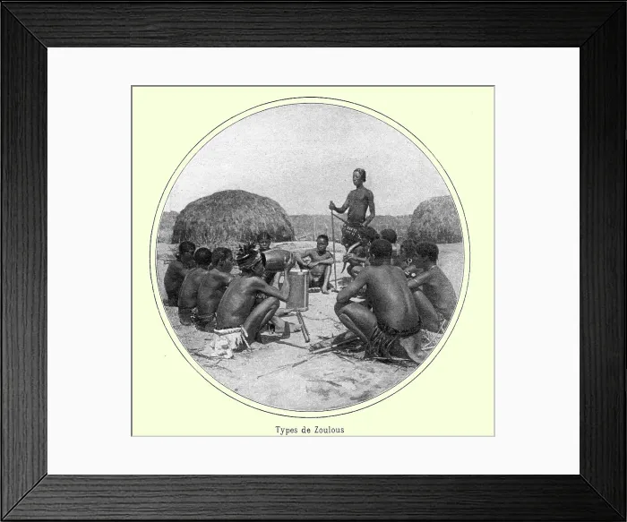 Framed Print : Types de Zoulous; Afrique Australe, 1914. Creator: Unknown Framed Print : Types de Zoulous; Afrique Australe, 1914. Creator: Unknown