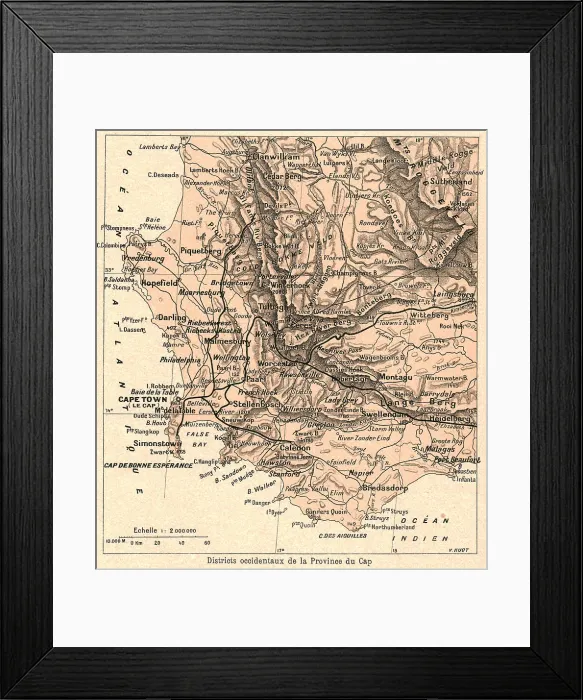 Framed Print : Districts occidentaux de la Province du Cap; Afrique Australe, 1914. Districts occident... 1914 Creator: Unknown Framed Print : Districts occidentaux de la Province du Cap; Afrique Australe, 1914. Districts occident... 1914 Creator: Unknown