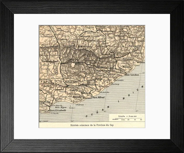 Framed Print : Districts orientaux de la Province du Cap; Afrique Australe, 1914. Creator: Unknown Framed Print : Districts orientaux de la Province du Cap; Afrique Australe, 1914. Creator: Unknown