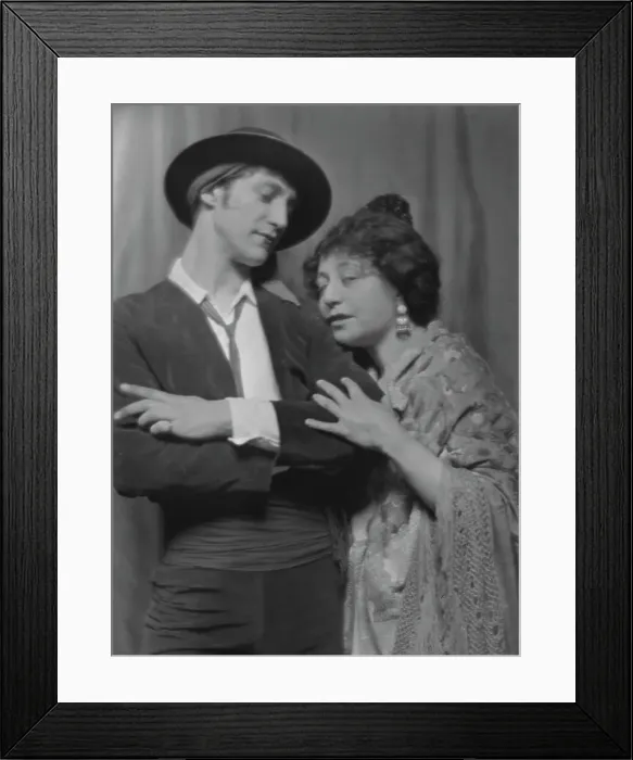Framed Print : Tellegen, Louis, Mr. and an unidentified woman, in costume, between 1913 and 1934. Creator: Arnold Genthe Framed Print : Tellegen, Louis, Mr. and an unidentified woman, in costume, between 1913 and 1934. Creator: Arnold Genthe