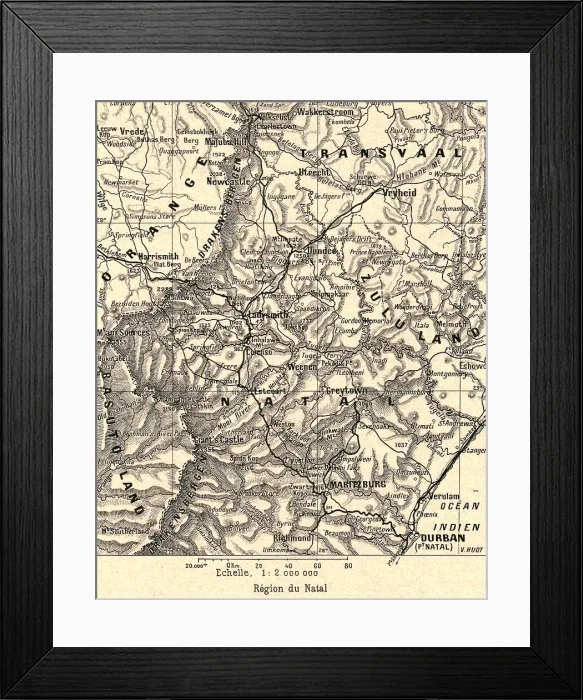 Framed Print : Region du Natal; Afrique Australe, 1914. Creator: Unknown Framed Print : Region du Natal; Afrique Australe, 1914. Creator: Unknown