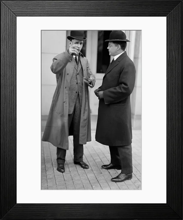Framed Print : Robert D. Heinl, Newspaper Correspondent - Left, with F.W. Taylor, Secretary To MacVeagh, 1913. Creator: Harris & Ewing. Robert D. Heinl, Newspaper Correspondent - Left, with F.W. Taylor, Secretary To MacVeagh, 1913. Creator: Harris & Ewing Framed Print : Robert D. Heinl, Newspaper Correspondent - Left, with F.W. Taylor, Secretary To MacVeagh, 1913. Creator: Harris & Ewing. Robert D. Heinl, Newspaper Correspondent - Left, with F.W. Taylor, Secretary To MacVeagh, 1913. Creator: Harris & Ewing
