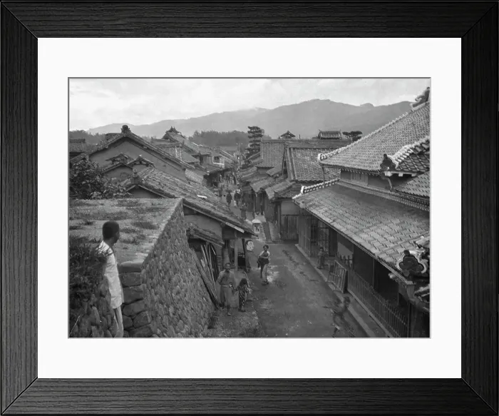 Framed Print : Travel views of Japan and Korea, 1908. Creator: Arnold Genthe Framed Print : Travel views of Japan and Korea, 1908. Creator: Arnold Genthe