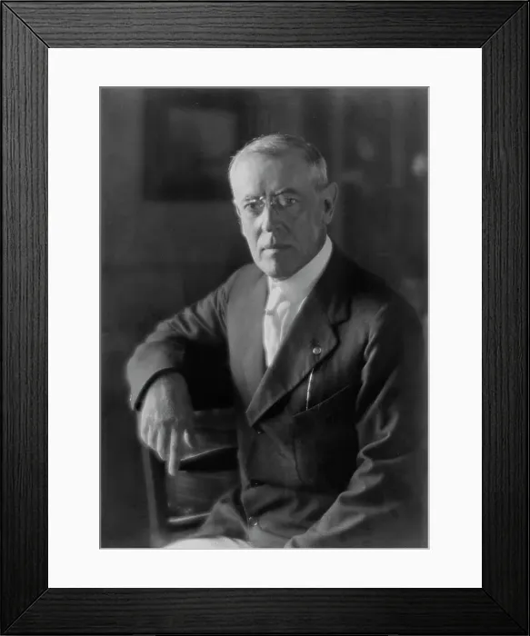Framed Print : Wilson, Woodrow, President, portrait photograph, 1916. Creator: Arnold Genthe Framed Print : Wilson, Woodrow, President, portrait photograph, 1916. Creator: Arnold Genthe