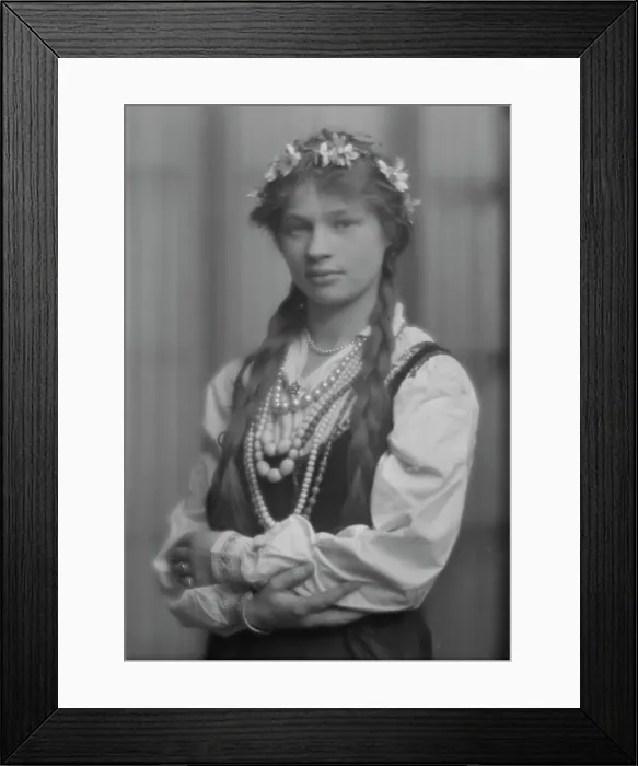 Framed Print : Members of the International Institute for Immigrant Girls, Y.W.C.A. in national costumes... 1915. Creator: Arnold Genthe Framed Print : Members of the International Institute for Immigrant Girls, Y.W.C.A. in national costumes... 1915. Creator: Arnold Genthe