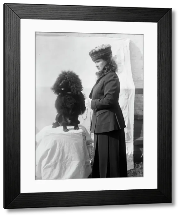 Framed Print : Mrs Goff - Dog Show, 1915. Creator: Harris & Ewing. Mrs Goff - Dog Show, 1915. Creator: Harris & Ewing Framed Print : Mrs Goff - Dog Show, 1915. Creator: Harris & Ewing. Mrs Goff - Dog Show, 1915. Creator: Harris & Ewing
