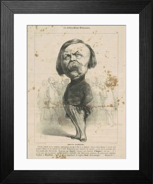 Framed Print : P.J. David D'Angers, 19th century. Creator: Honore Daumier Framed Print : P.J. David D'Angers, 19th century. Creator: Honore Daumier