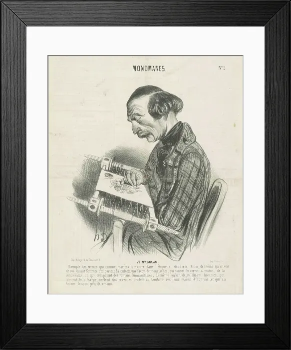 Framed Print : Le brodeur, 19th century. Creator: Honore Daumier Framed Print : Le brodeur, 19th century. Creator: Honore Daumier