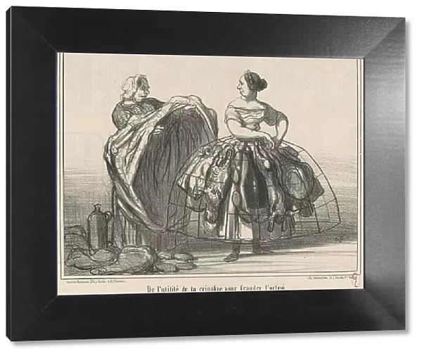 De l'utilité de la crinoline pour frauder l'octroi, 19th century. Creator: Honore Daumier