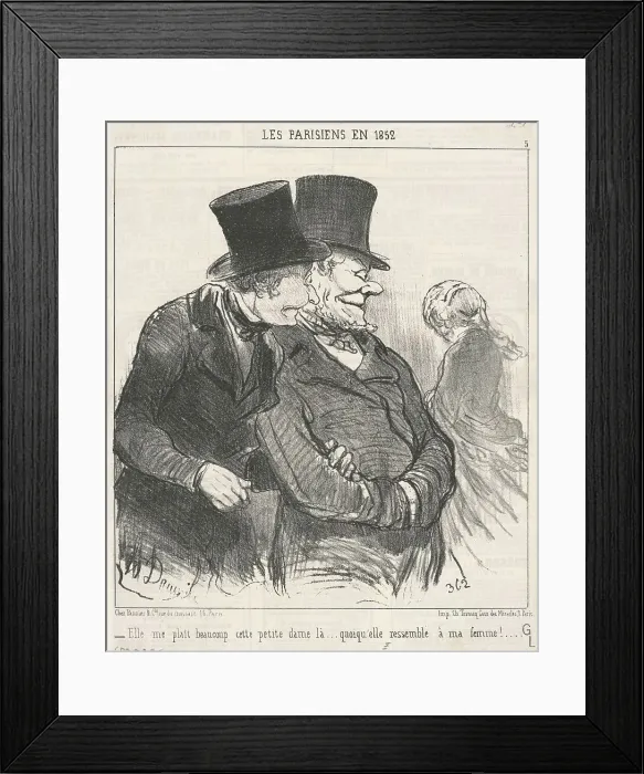 Framed Print : Ell me plait beaucoup... 19th century. Creator: Honore Daumier Framed Print : Ell me plait beaucoup... 19th century. Creator: Honore Daumier