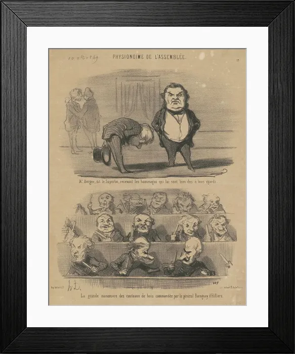Framed Print : M. Berger, dit le superbe... 19th century. Creator: Honore Daumier Framed Print : M. Berger, dit le superbe... 19th century. Creator: Honore Daumier