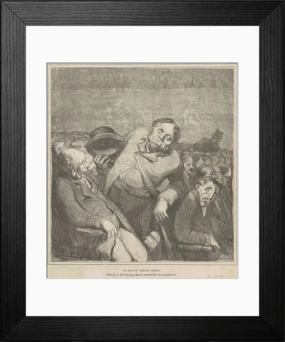 Framed Print : Un nouveau théatre modèle, 19th century. Creator: Honore Daumier Framed Print : Un nouveau théatre modèle, 19th century. Creator: Honore Daumier
