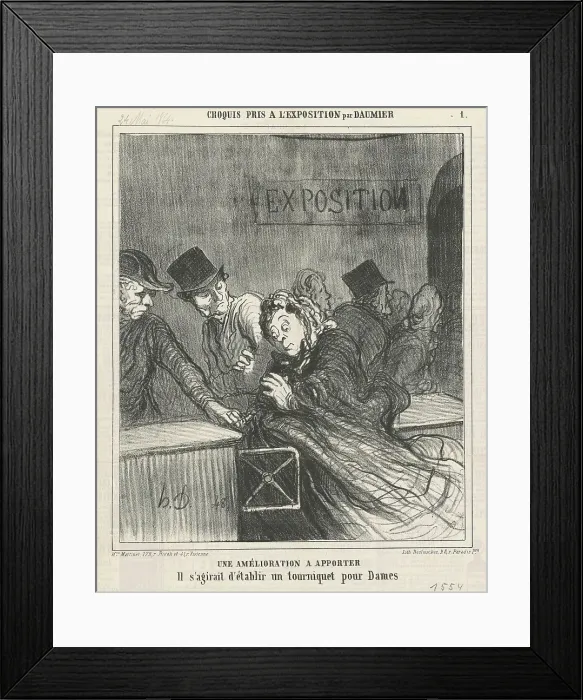 Framed Print : Une amelioration a apporter, 19th century. Creator: Honore Daumier Framed Print : Une amelioration a apporter, 19th century. Creator: Honore Daumier