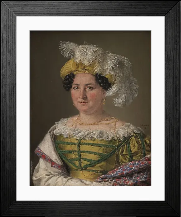 Framed Print : Portrait of Mrs. Pauline Hagen, 1825. Creator: Christian Albrecht Jensen Framed Print : Portrait of Mrs. Pauline Hagen, 1825. Creator: Christian Albrecht Jensen
