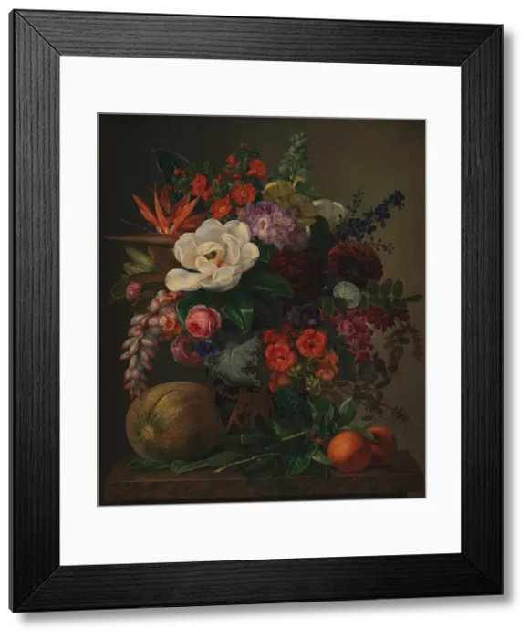 Framed Print : Flowers in a Vase, 1834. Creator: Johan Laurentz Jensen Framed Print : Flowers in a Vase, 1834. Creator: Johan Laurentz Jensen