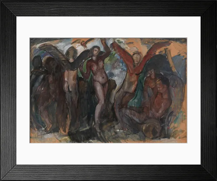 Framed Print : Figure Composition with Bacchantes, 1914-1915. Creator: Jens Adolf Emil Jerichau Framed Print : Figure Composition with Bacchantes, 1914-1915. Creator: Jens Adolf Emil Jerichau