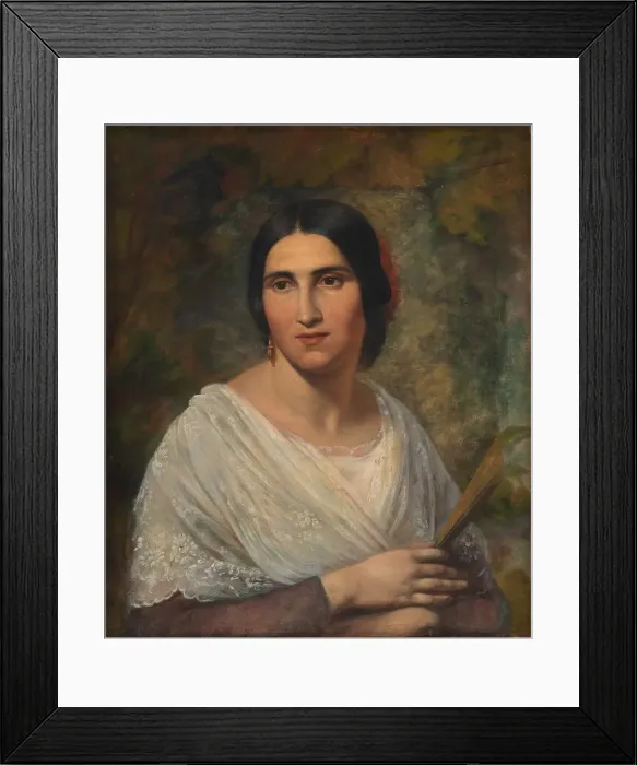 Framed Print : A Roman Woman, 1840-1849. Creator: Elisabeth Baumann Framed Print : A Roman Woman, 1840-1849. Creator: Elisabeth Baumann