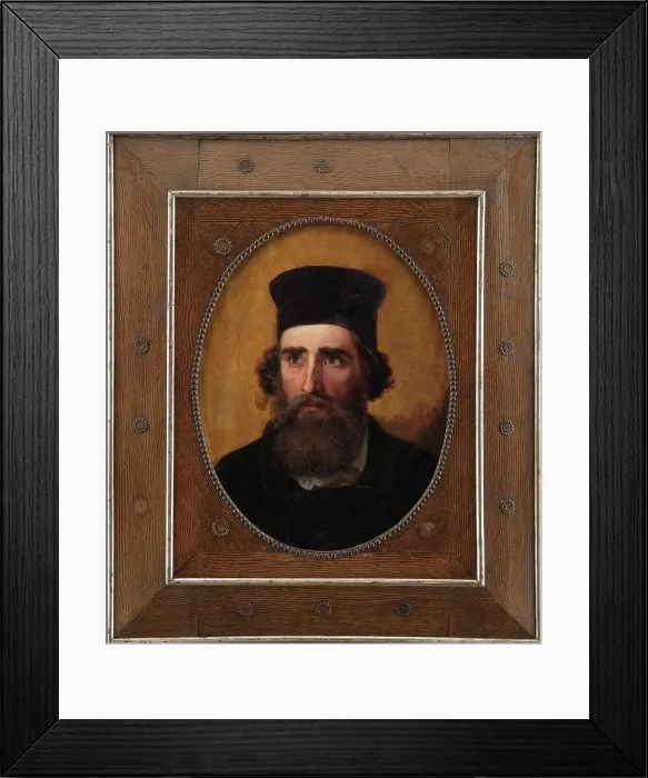 Framed Print : Portrait of the Danish painter Thorald Læssoe (1816-1878), 1868. Creator: Elisabeth Baumann Framed Print : Portrait of the Danish painter Thorald Læssoe (1816-1878), 1868. Creator: Elisabeth Baumann