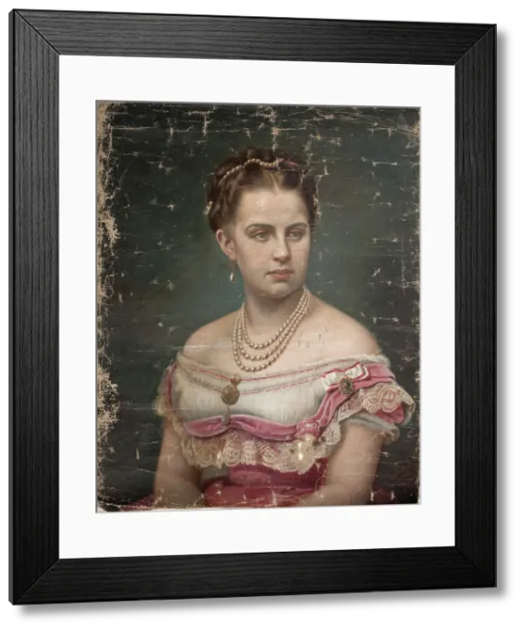 Framed Print : Queen Olga of Greece, 1868. Creator: Elisabeth Baumann Framed Print : Queen Olga of Greece, 1868. Creator: Elisabeth Baumann