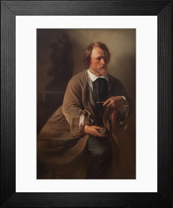 Framed Print : The Sculptor Jens Adolf Jerichau, the Artist's Husband, 1846. Creator: Elisabeth Baumann Framed Print : The Sculptor Jens Adolf Jerichau, the Artist's Husband, 1846. Creator: Elisabeth Baumann