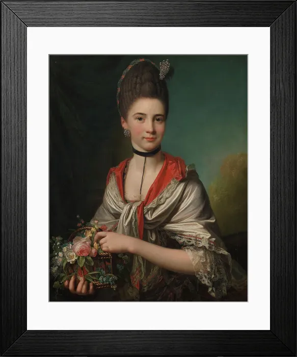 Framed Print : Portrait of Anna Elisabeth Battier, née Storp, 1771. Creator: Jens Juel Framed Print : Portrait of Anna Elisabeth Battier, née Storp, 1771. Creator: Jens Juel